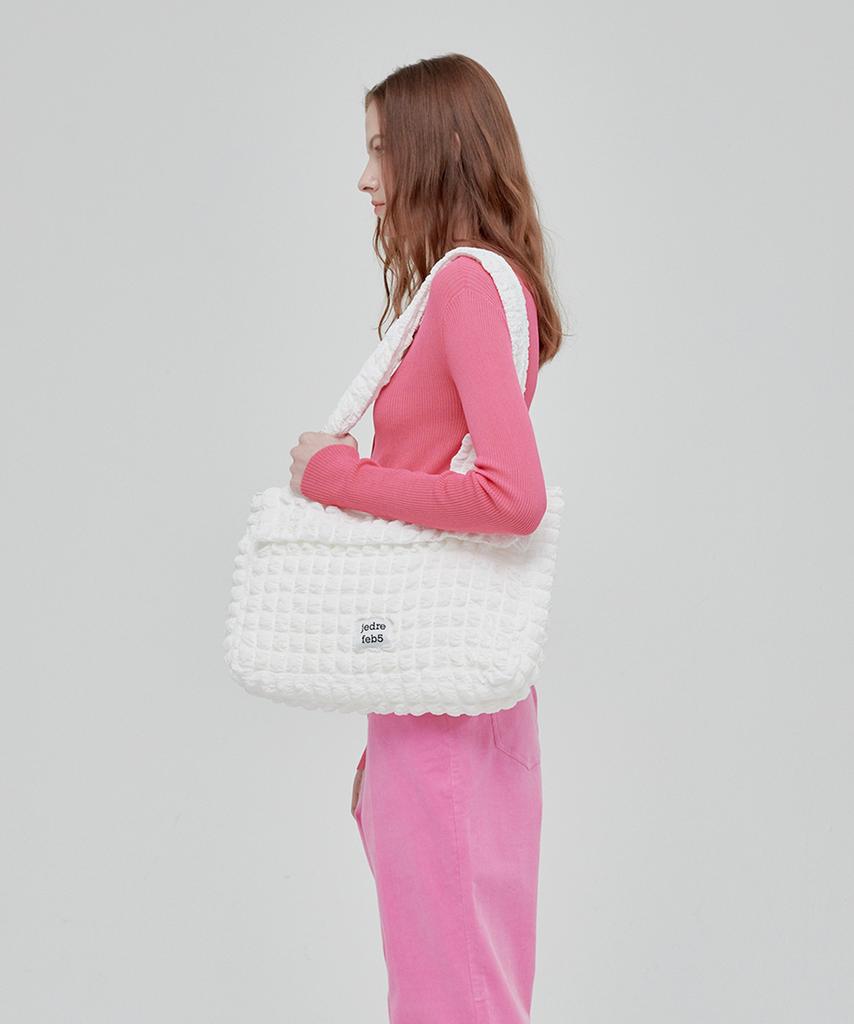 Jedrefeb5 Croffle Shoulder Bag White