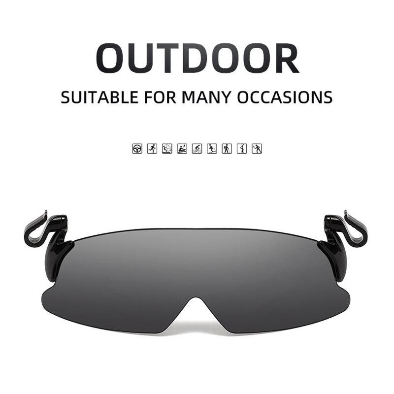 1Pc Adjustable Clip Cap Sports Sunglasses Flip-Up Cover Uv Protection Polarized Sunglasses Clip On Hat Cycling Goggles