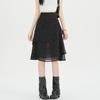 Asymmetric Polka Dot Knee-Length Skirt High-Waisted Flowy Skirt QT2869