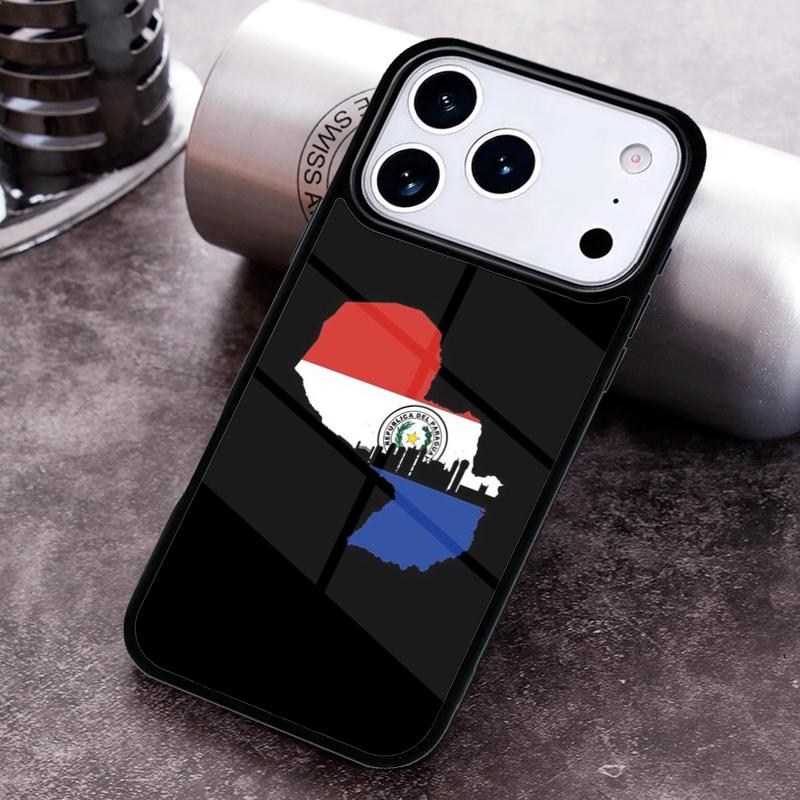Paraguay Flag Phone Case for iPhone 17 16 15 Pro Max Air 14 13 12 11 Plus Shockproof Capa Cover
