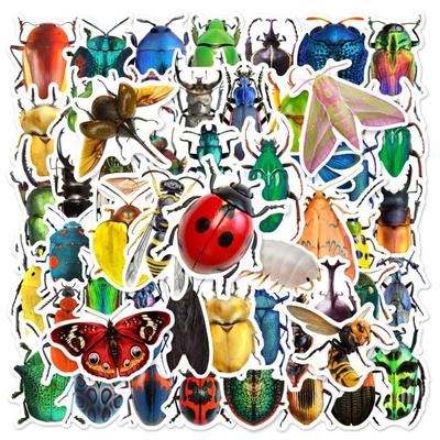 10/25/50pcs Mixed Insects Cartoon Stickers Graffiti for DIY Scrapbook Stationery Water Bottle Phone Laptop Guitar Decal
