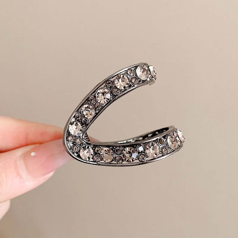 

Новая мини-заколка для волос со стразами для женщин, маленькая модная металлическая заколка для волос с защитой от провисания, высокий конский хвост, головной убор, аксессуары для волос