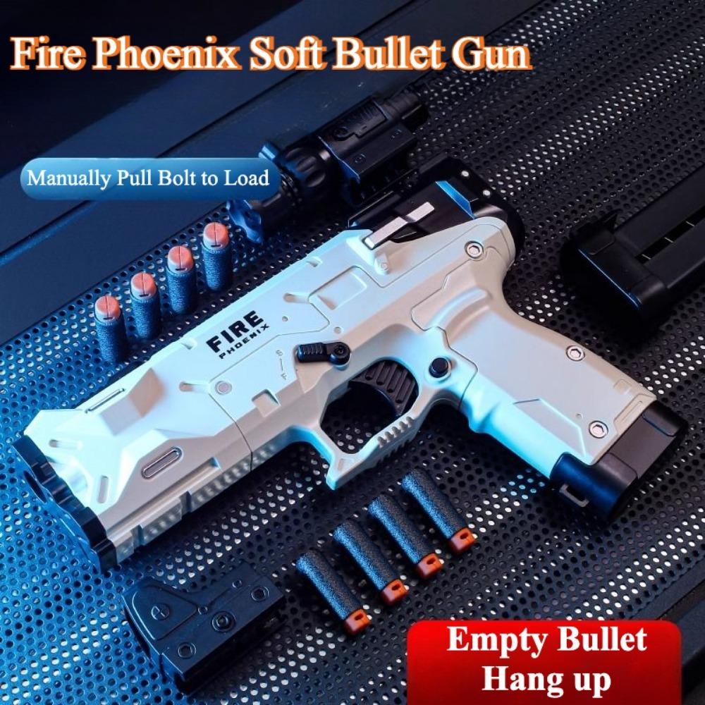 Children Launcher Toy Gun Shell Ejection Soft Bullet Gun Can Be Fired Gun Outdoor CS Weapon S Pistol Toy Game Christmas Gift