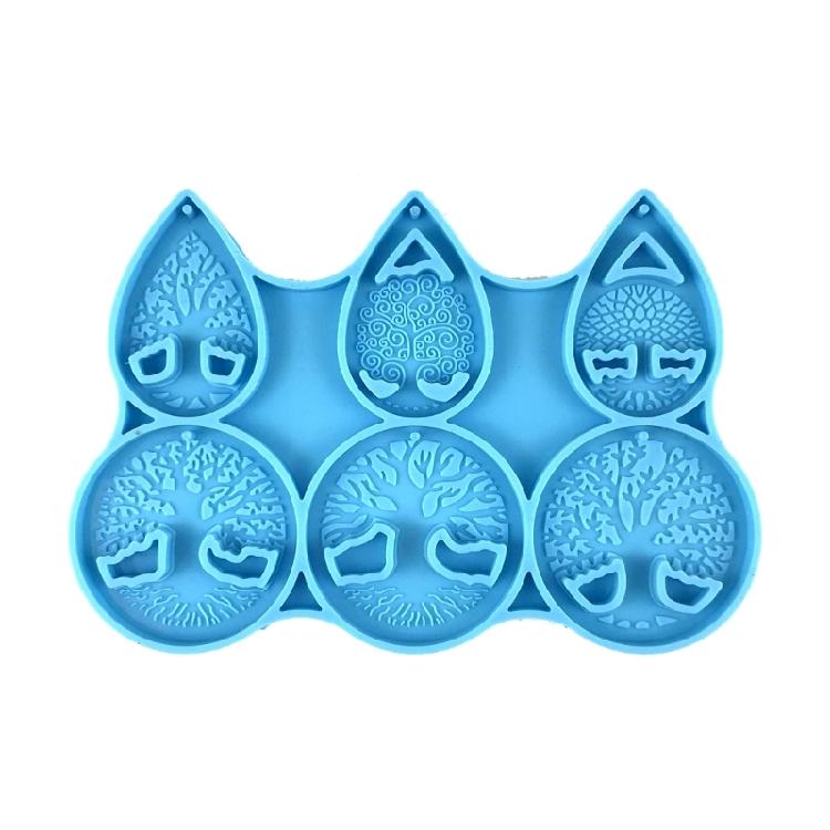 

Tree Life Keychain Silicone Mold Handmade Pendant Mold for Birthday Gift 1 синий