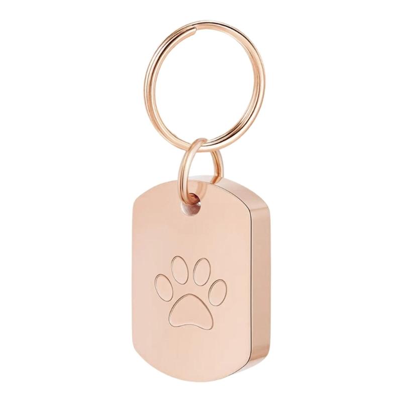 Pet Cremation Jewelry for Ashes Pet Urns Keychain with Paws Print for Dog Cats Ashes Animal Lover Keepsakes Gift