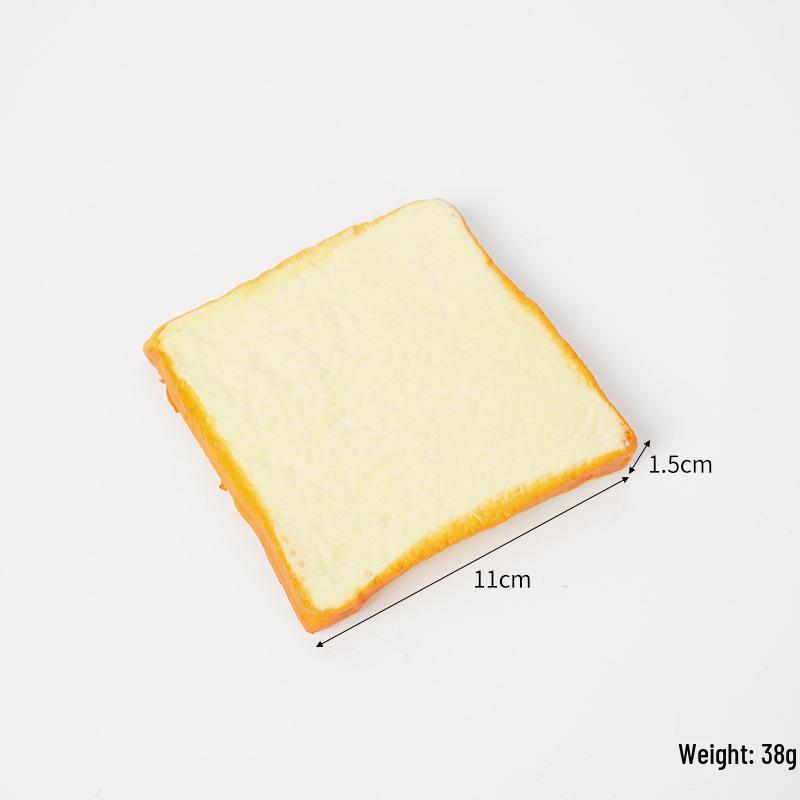

PU Soft Foam Bread Slice Model - Fake Sandwich Props for Photography & Playhouse