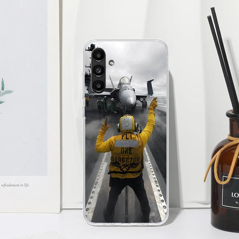 Military Aircraft Warship Fighter Phone Case For Samsung Galaxy A15 A25 A35 A55 A14 A24 A34 A54 A13 A23 A33 A53 A12 A22 A32 A52