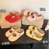 Cowhide Version 5.5cm Small Golden Beans~ Imported Calf Velvet Inner Height Increase Thick Sole Mary Jane Birkenstock Shoes Women's Half Drag