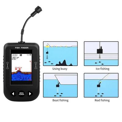 45 Degrees XF03 Fish Finders 100M Depth Wire Design Portable Sonar Finders Depth Detection Waterproof Sonar Fish Finder