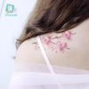 Waterproof Cherry Blossom Tattoo Sticker - Elegant Small Fresh Flower Design for Arm or Collarbone