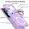 Magnetic Suction Wireless Charging Phone Case for Samsung Galaxy Z Filp 5 Foldable Screen Finger Ring Holder  Full Swivel Protective Cover