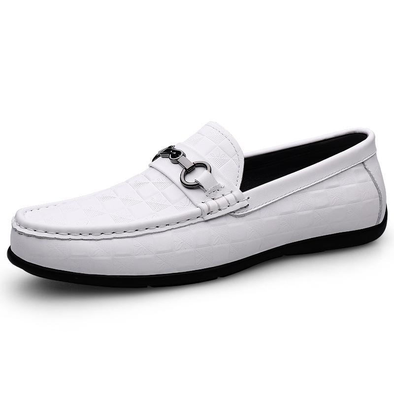 Fashion New Fashion Genuine Leather Mens Casual Shoes Breathable Comfort Loafers Slip-on Mens Driving Shoes Luxury Lazy Shoes Moccasins