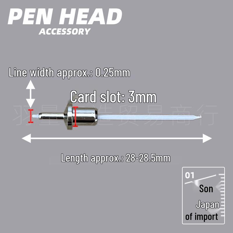 

Японская ручка-линер с металлическим пером, заправляемая чернилами