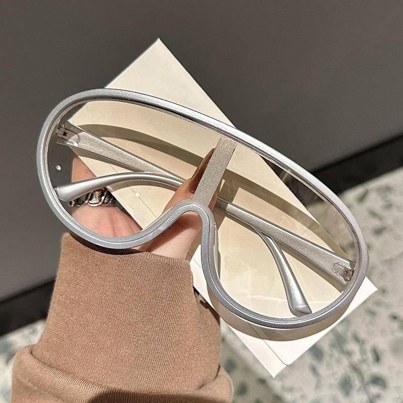 non-polarized Oversized Fashion Sun Glasses Women New Mirror Sports Goggle for Outdoor Cycling Trendy Stylish Brand Design Shades