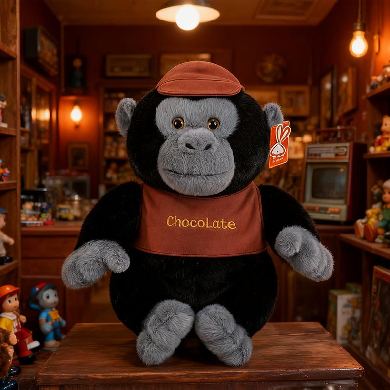 Large Orangutan Plush Toy - Realistic Gorilla Doll Gift for Kids 23cm 180g
