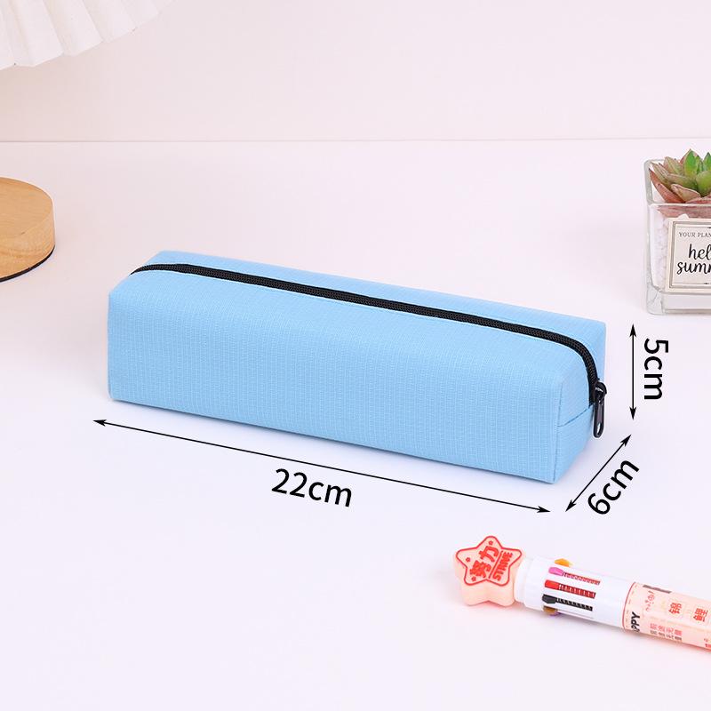 Solid Color Pencil Case, Octagonal Simple Stationery Box, Student Large-capacity Stationery Pencil Case, Advanced Text