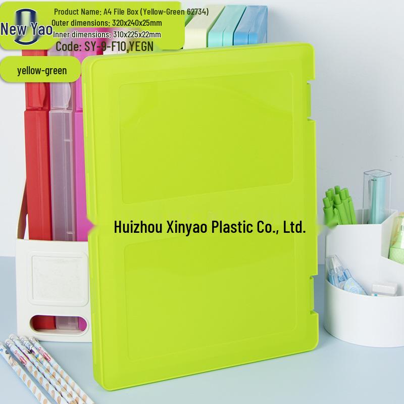 Large Capacity A4 File Box with Pen Slot & Clipboard for A5 Paper Storage