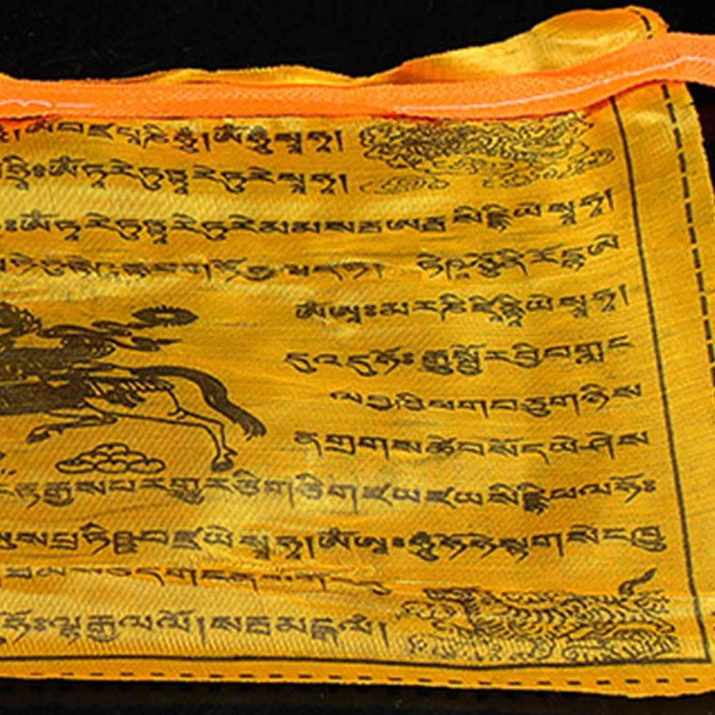 Buddhist Prayer Flag Portable Colorful Wind Horse Decorative Religious Flag Tibetan Buddhist Prayer Banner Outdoor