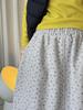 Louvre Winter Retro Floral Wool Tweed A-Line Midi Skirt for Women