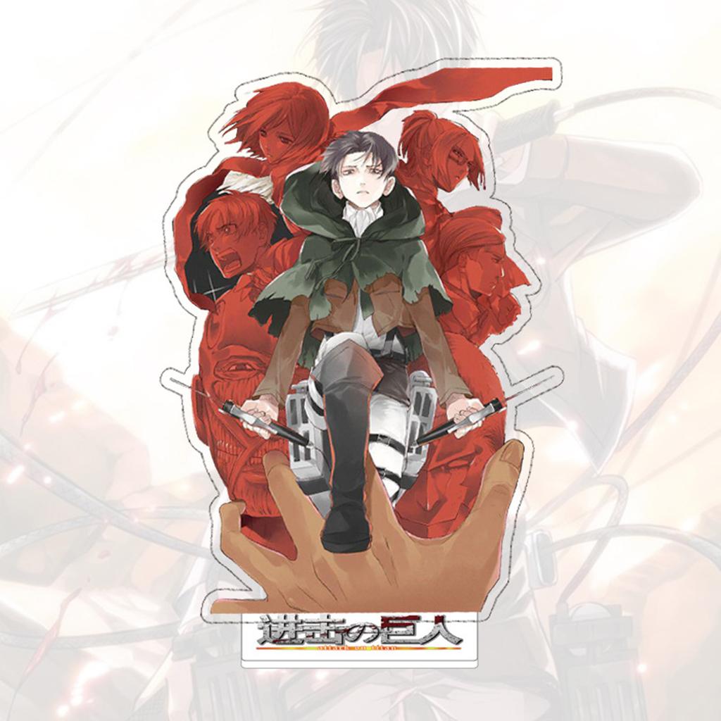 Atak na tytana akrylowy stojak zabawki modele Cosplay Anime figurka dekoracja stojaka figurka kolekcjonerska