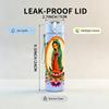 1PC Our Lady Of Guadalupe Religious Print 750ml Color Plastic Sports Water Bottle Leakproof Flip Straw Lid Suitable for Sports Office Home Use