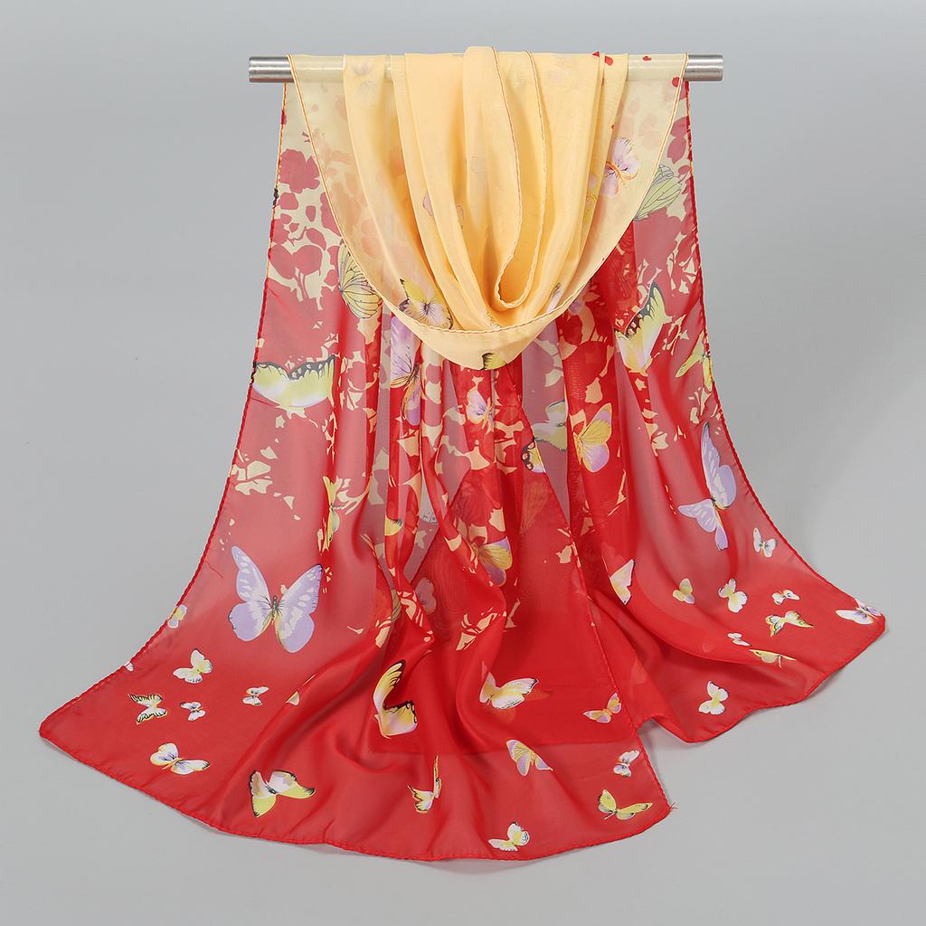 Luxury Chiffon Silk Scarf Spring Summer Scarf Women Head Scarf Beach Shawls Bandana Headband Muslim Hijabs Black Scarf/Scarves
