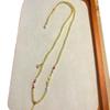Natural Yellow Rutilated Quartz Bead Gourd Pendant Necklace with Eight Treasures Compass and Hand-Woven Rope