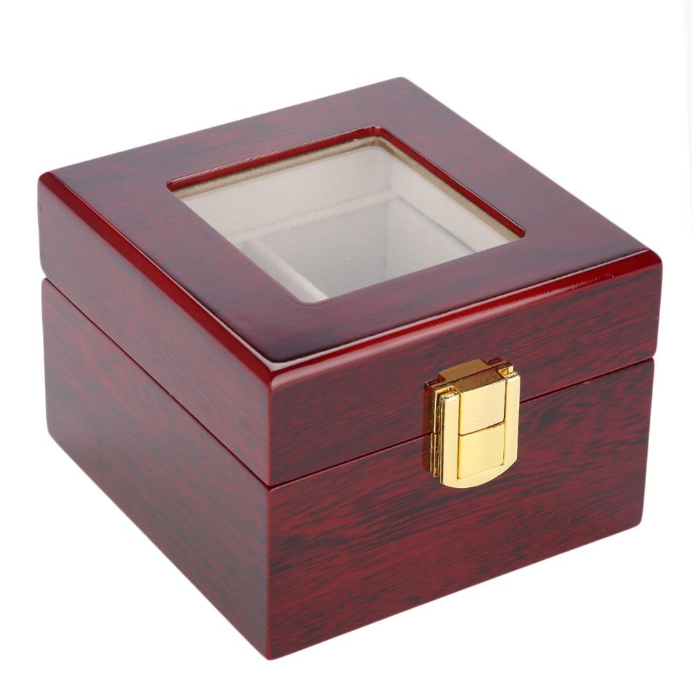 Metal Lock Wristwatch Display Case 2 Grids Design Watch Organizer Watch Storage Box  Men Women Use