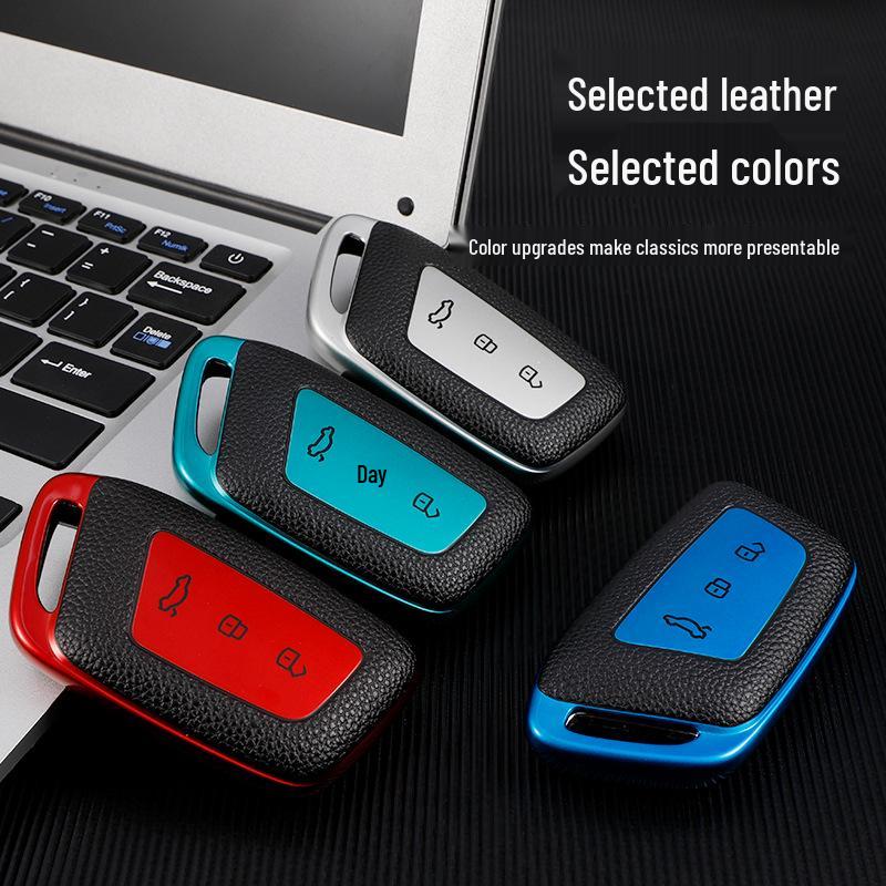 New Baojun RC6 RM5 RS5 RS3 Leather Grain Soft Rubber Key Holder