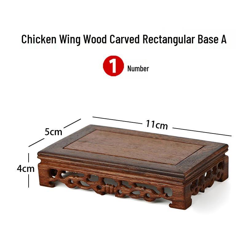 Прямоугольная подставка для статуи Будды из массива дерева