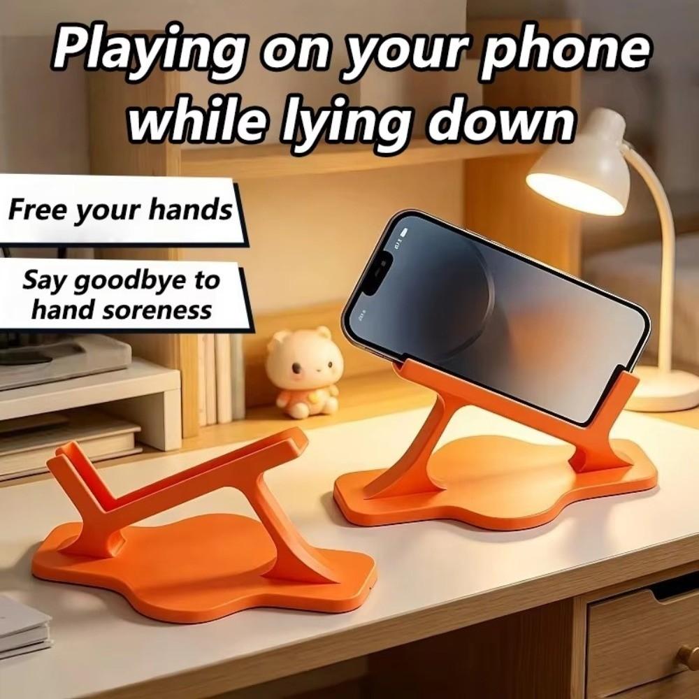 Stable Mobile Phone Holder Curved Non-Slip Side Lying Phone Holder Bedtime Entertainment