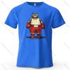 Boxing Cat Cartoon Printed Casual Short Sleeved Summer New Personalized Mens And Womens Soft And Skin Friendly Tshirt
