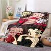 2026 New Model Cartoon B-Bettyy-Boopp  Blanket Flannel Sofa Bed Warm Plush Office  Comfortable Portable Gift Picnic Blanket