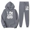 Trend Plus Size Fleece Sweater Sweatpants Set New Hooded Drawstring Printed Alphabet Sweater