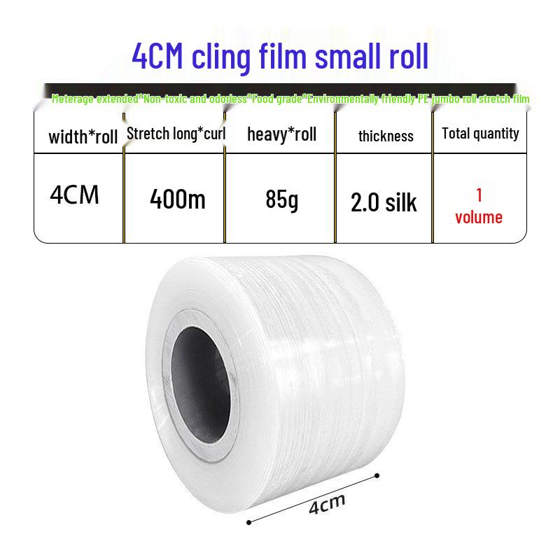 Selbstklebende Frischhaltefolie: PE-Rollen für Pflanzenveredelung & Auslaufsichere Takeaway-Versiegelung (3-25cm)