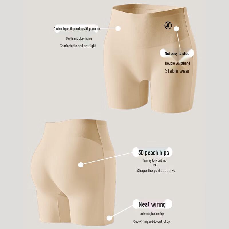 LANGSHA Women's Ice Silk Seamless Safety Shorts (2-Pack)
