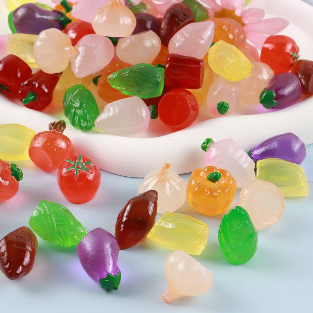 12Pcs Simulation Vegetable Potato Pumpkin Onion Pepper Peanut Gourd Taro Figurine Miniature Fairy Garden Decoration Accessories