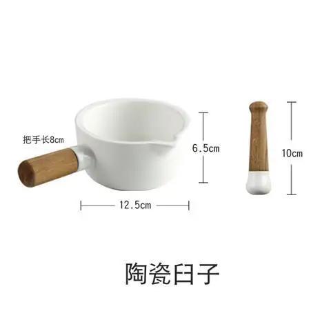 BEPAN Mill Ceramic Mashed Garlic Mortar Mashing Jar Pound Medicine In A Mortar Grinder Household Manual Capsicum Masher Mortar Bowl