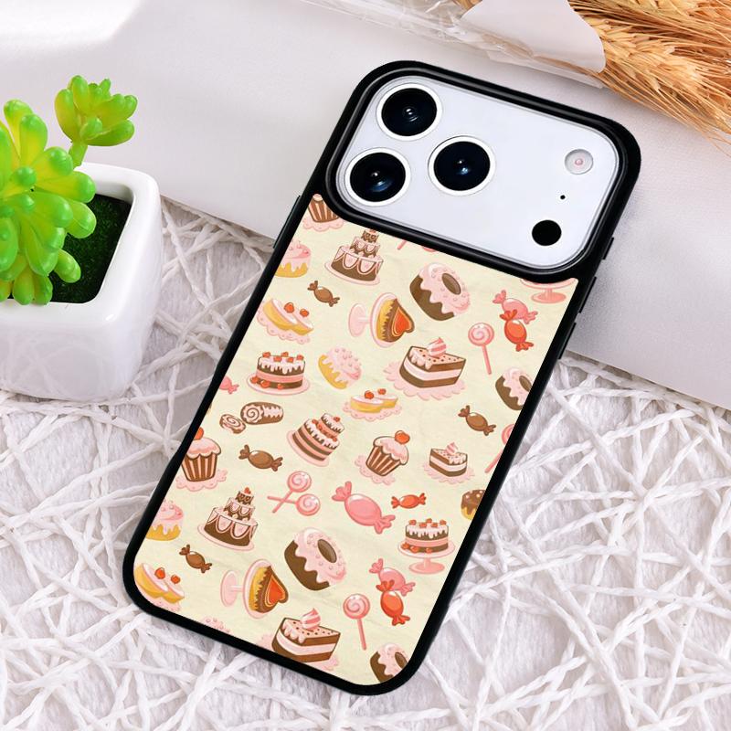 Chocolate Cakes Eclairs Sweet Phone Case for iPhone 17 Air 16 15 11 12 14 13 Pro Max Shockproof Cover