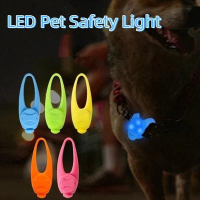 Lumière de Sécurité LED en Silicone pour Animaux Anti-Perte Étanche Collier Lumineux 3 Modes d'Éclairage Haute Luminosité Lampe Clignotante pour Chien Accessoire pour Animaux