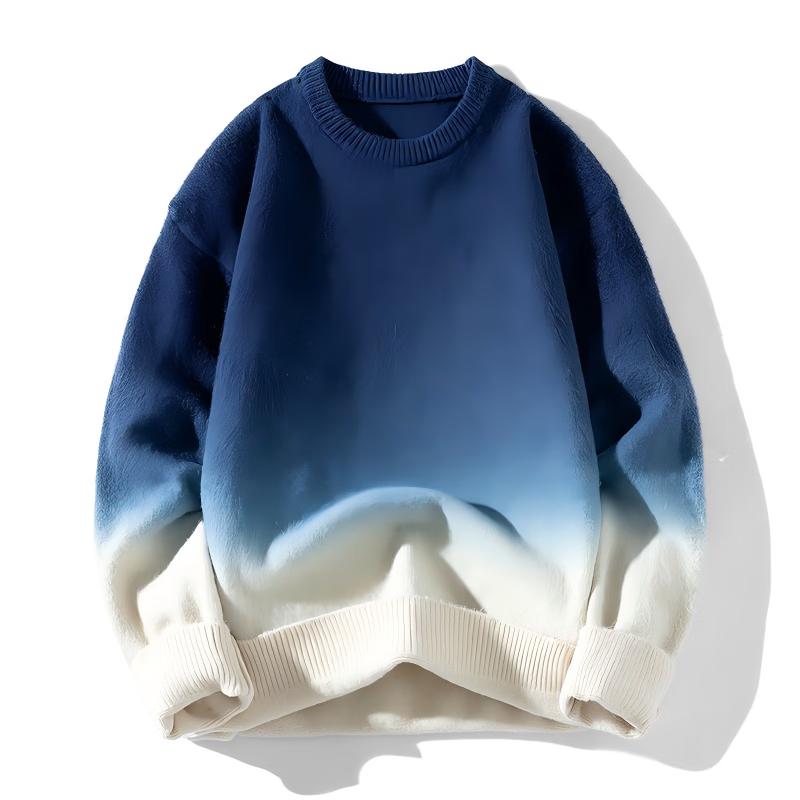 ROMON Men's Winter Gradient Knit Sweater