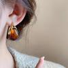 Retro Y2K U-Shaped Resin Ear Cuffs for Autumn & Winter