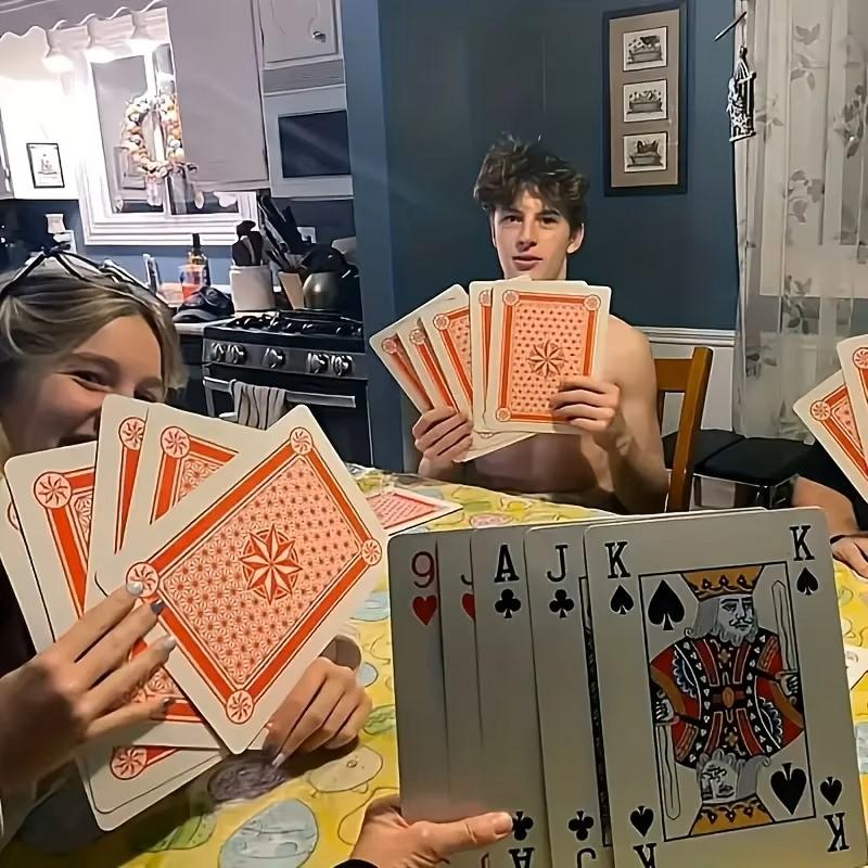 Übergroße Spielkarten Jumbo 2x Größer Party Karnevalsspiele Für Erwachsene Lustiges Familienspiel Lustige Neuheiten Geschenke