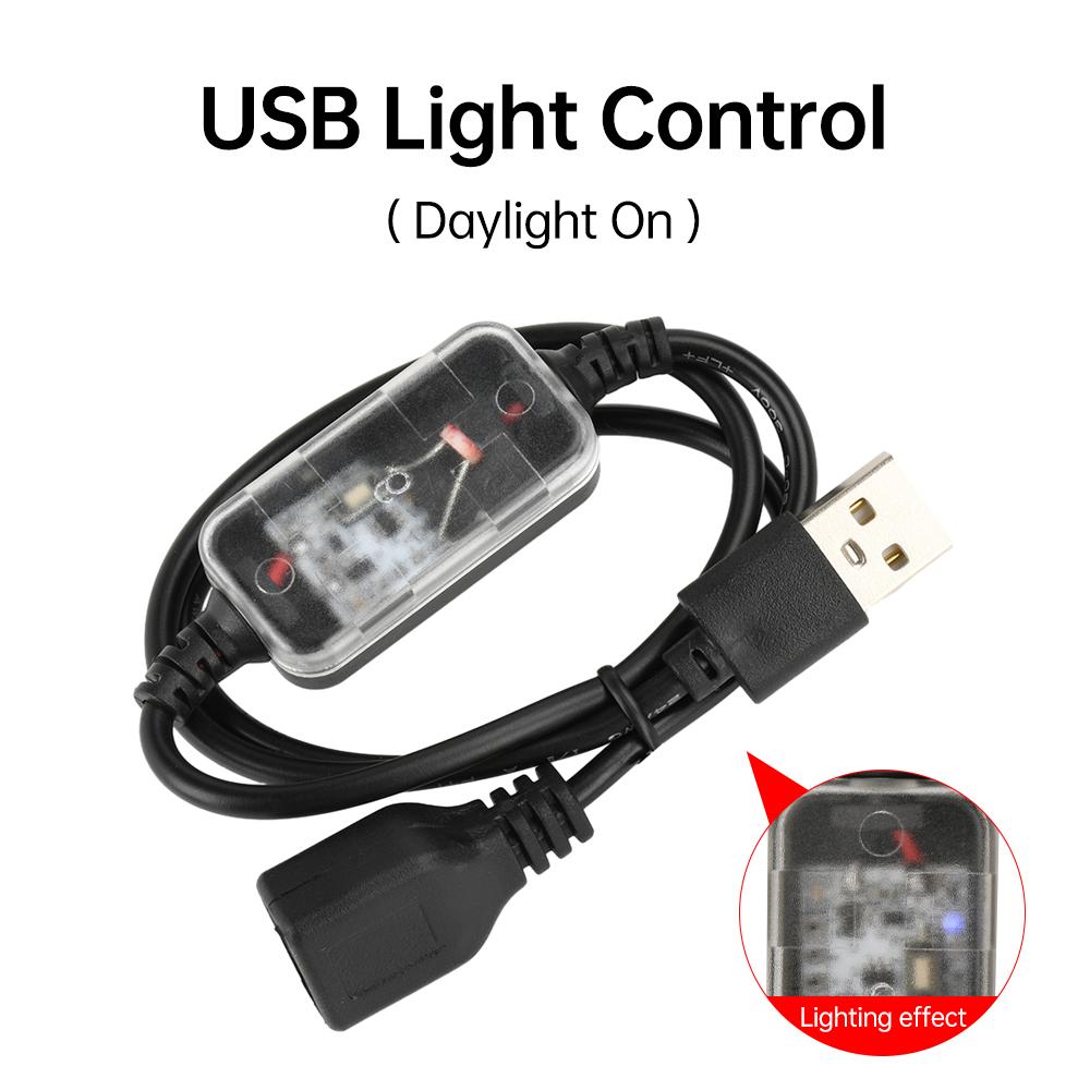 Light Sensor Switch Light Control Sensor Switch USB Cable Day/Night Auto-On Light Sensor Cable for Ceiling Lights LED Strip