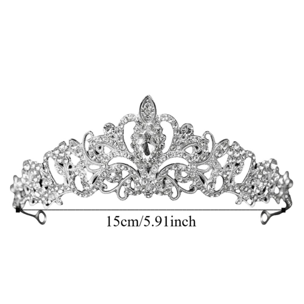 Rhinestone Baroque Pageant Crown Luxury Queen Princess Tiara Hair Ornaments Bridal Crown  Wedding