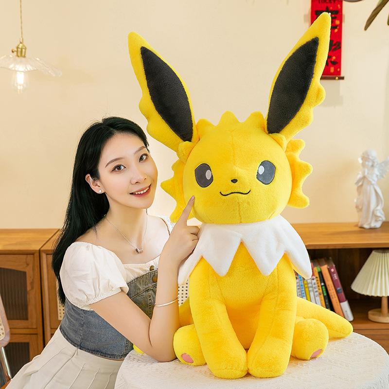 Cartoon Anime  Sitting Posture Jolteon Vaporeon Eevee Toys Doll  Children Back Cushion Figure Model Decorative Gifts