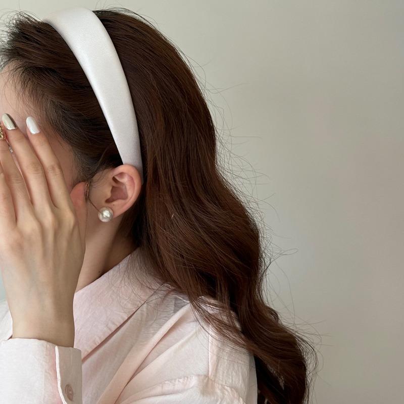 Softly Shining Wide-edge Sponge Hairband, Fashionable Hair-stabilizing Headband, High-crown Hair Clip