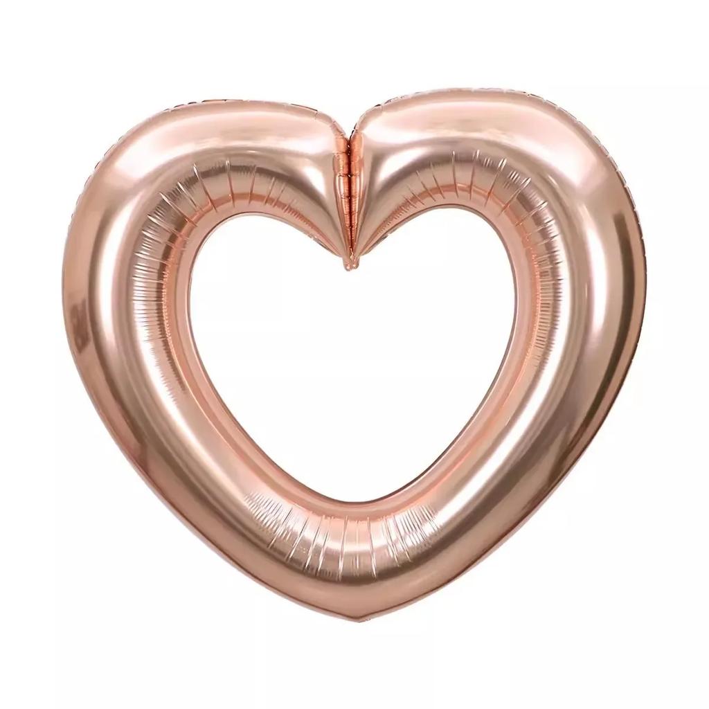 Love Heart Aluminum Film Balloon Peach Heart Foil Balloon Wedding Room Decor Bride To Be Photobooth Props Baloon Bridal Shower