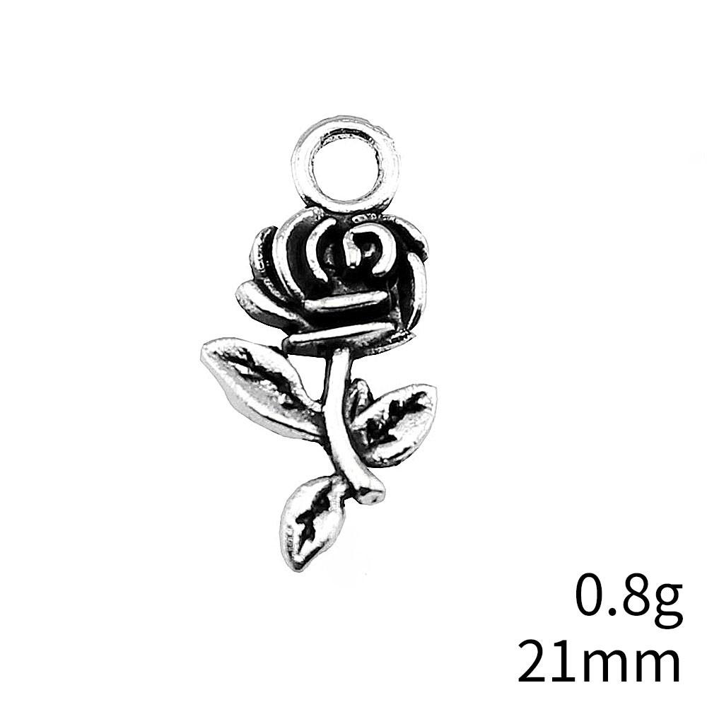 Back To School Bag Charms Rose Lotus Charms Pendant Women's Bags Bracelet Pendant