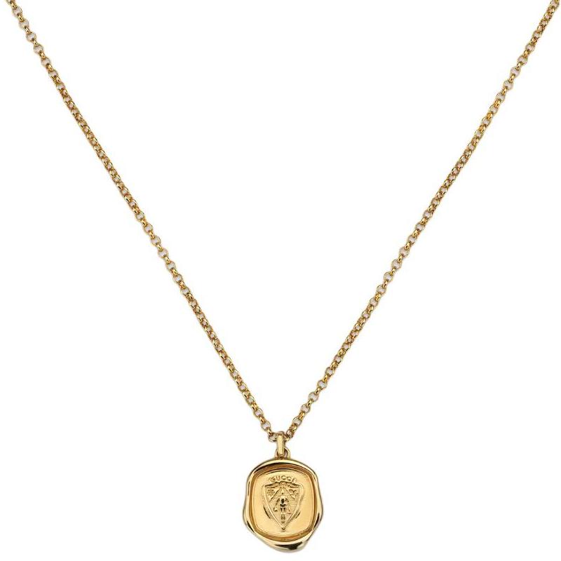 Gucci Spring Summer 2026 Collection Badge Design Fashion Jewelry Necklace Unisex necklace Gold 863810-I4600-0912